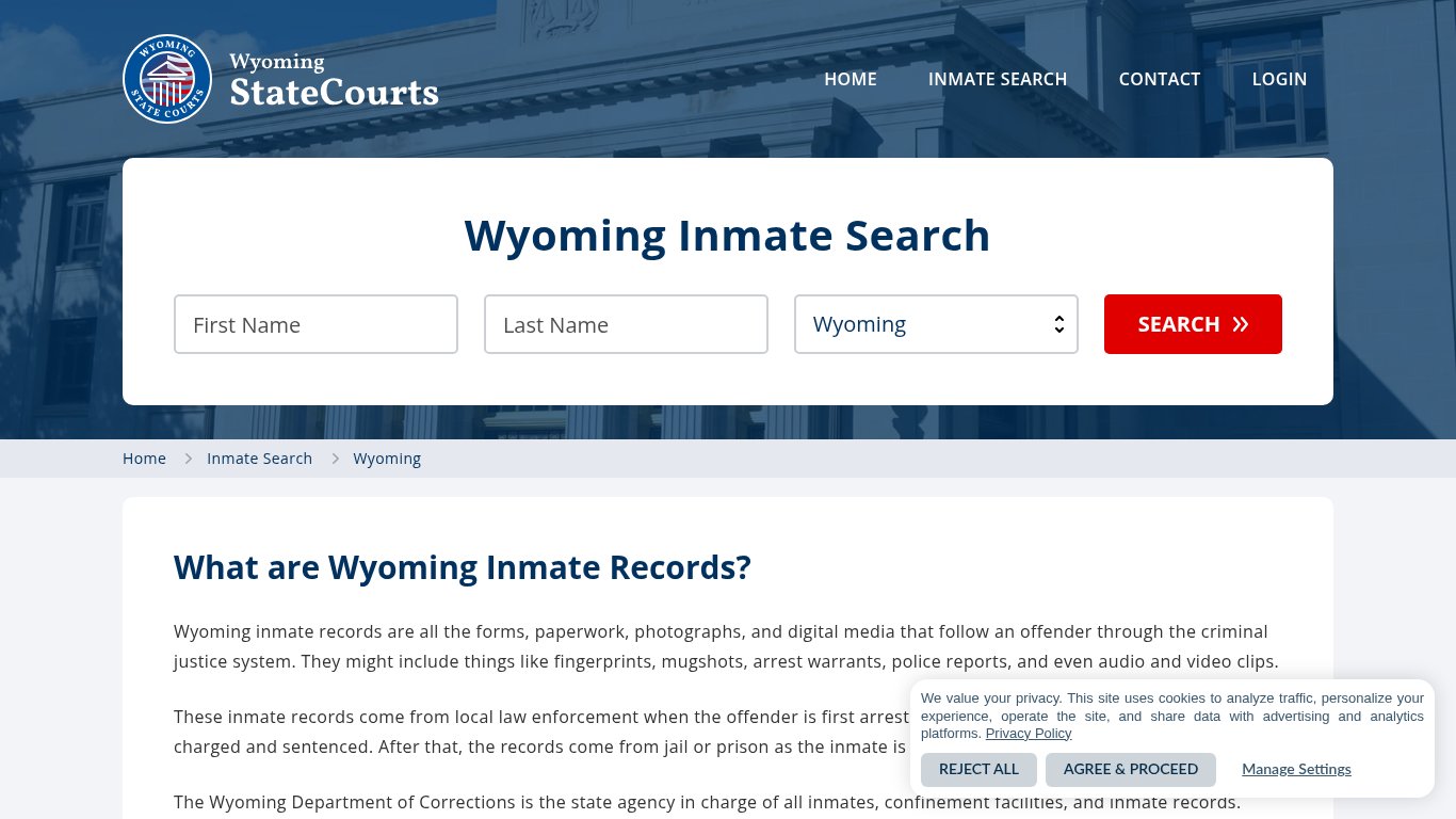 Wyoming Inmate Search, Prison and Jail Information - StateCourts